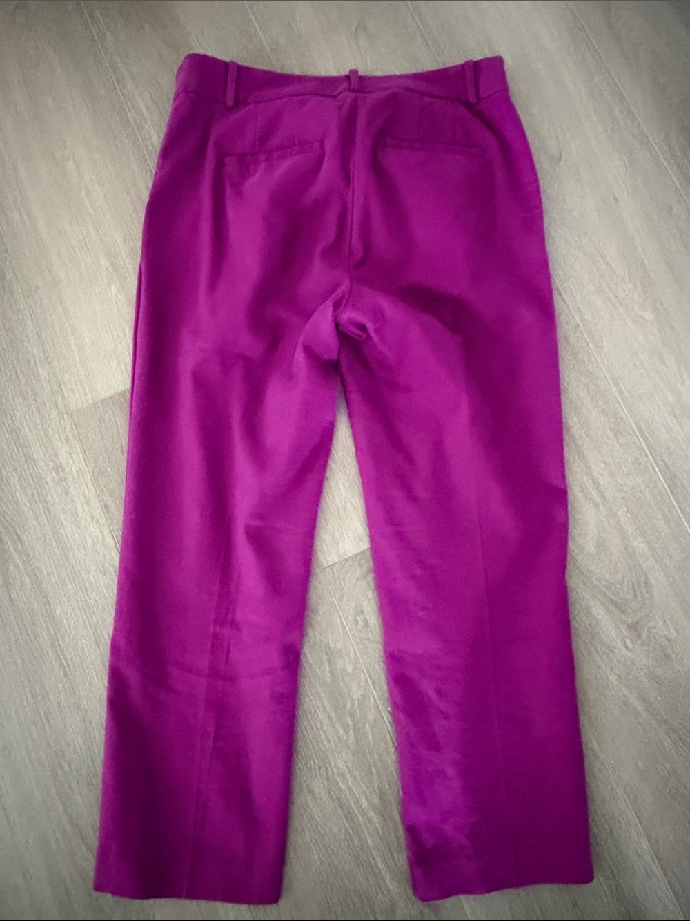 LOFT Straight-Leg Crop Pants in Bold Magenta - Picture 4 of 4